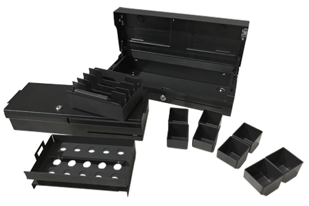 FLP46- BB Balck Flip Top Heavy Duty Electrical Cash Drawer