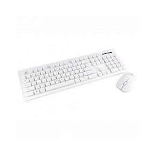 Genuine Wireless Desktop Waterproof Keyboard & Ergonomic Mouse Combo, English/Arabic, White GN-KM232W