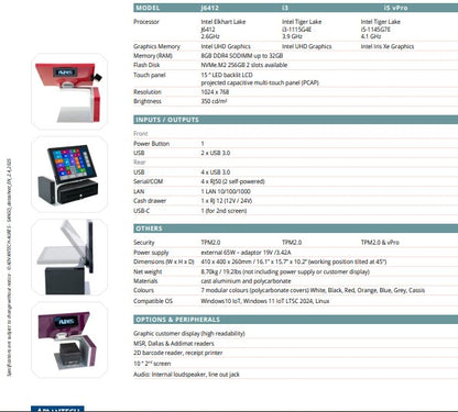 Advantech AURES SANGO POS INTEL 11th generation