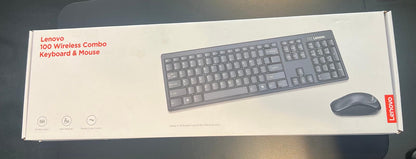 Lenovo 100 Wireless Combo Keyboard and Mouse - Black