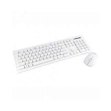 Genuine Wireless Desktop Waterproof Keyboard & Ergonomic Mouse Combo, English/Arabic, White  GN-KM232W